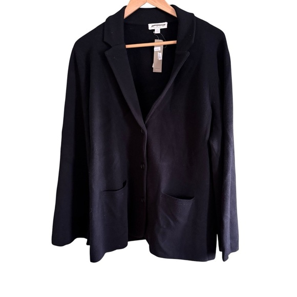 J.Crew Women’s Size 2X Black Three-Button Sweater Blazer Business Casual - Picture 3 of 13
